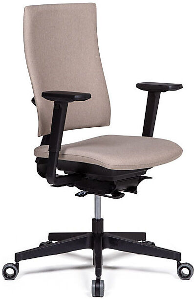 kaiserkraft Bürostuhl Bianca, Synchronmechanik, beige/schwarz