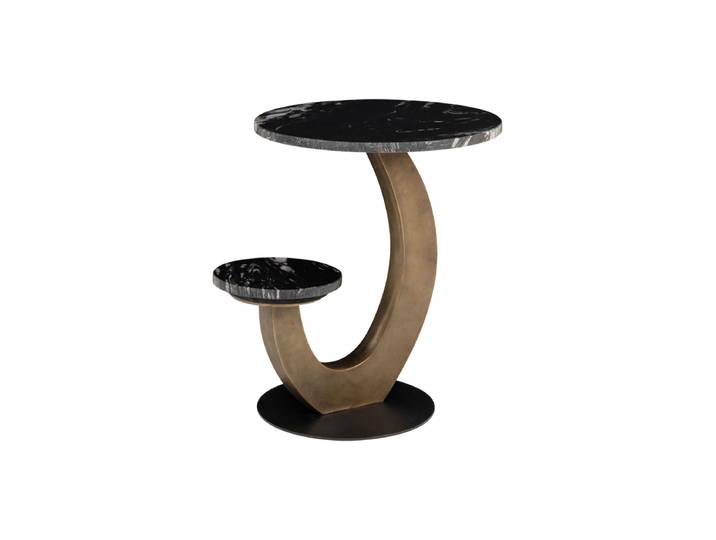 Marmor Design Beistelltisch „Tibby“ Schwarz Richmond Interiors