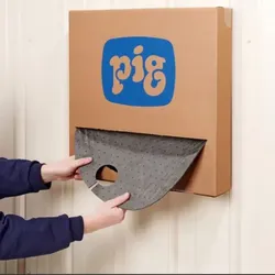 Absorptionsmatte PIG® Universal 210 L Fassdeckelmatte 25 Matten, Außendurchmesser 56 cm, Absorbiert 26 L pro VE