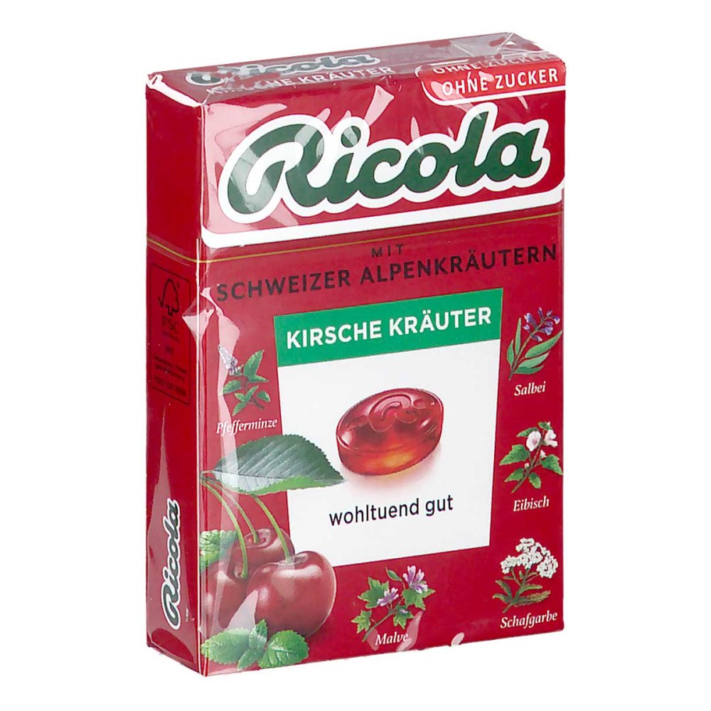 MARVECS GmbH Ricola Kirsche Kräuter Bonbons ohne Zucker Box 19401026
