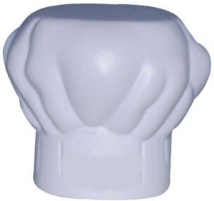 Antistress Cappello da Cuoco in Poliuretano Bianco  X Personalizzate o neutre