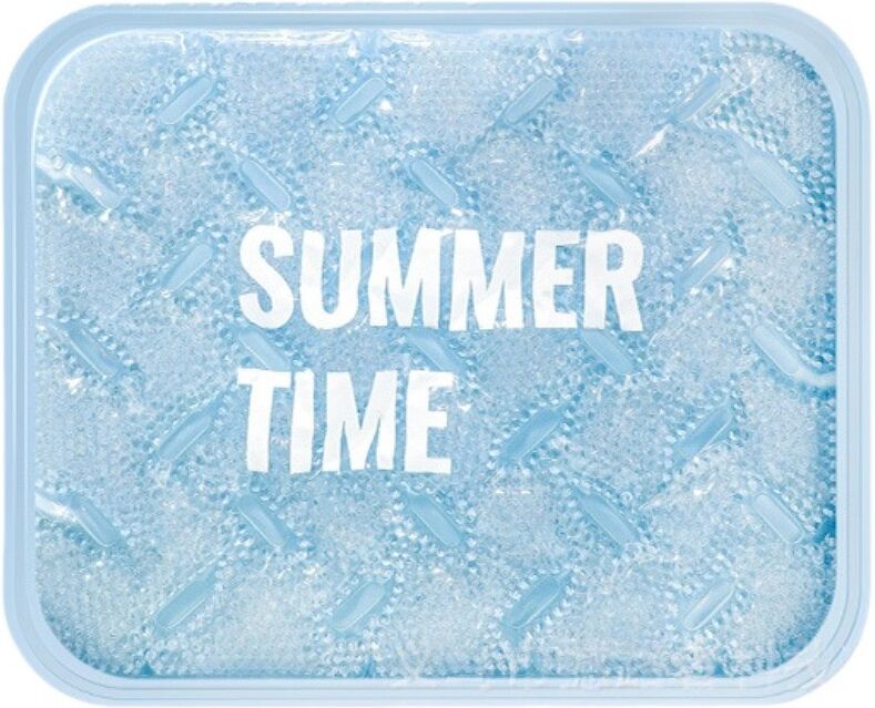 INF Kühlmatte für Haustiere - Kratzfeste selbstkühlende, wasserfreie Matte, faltbares PVC+Gel Kissen 39cm x 32cm Blau