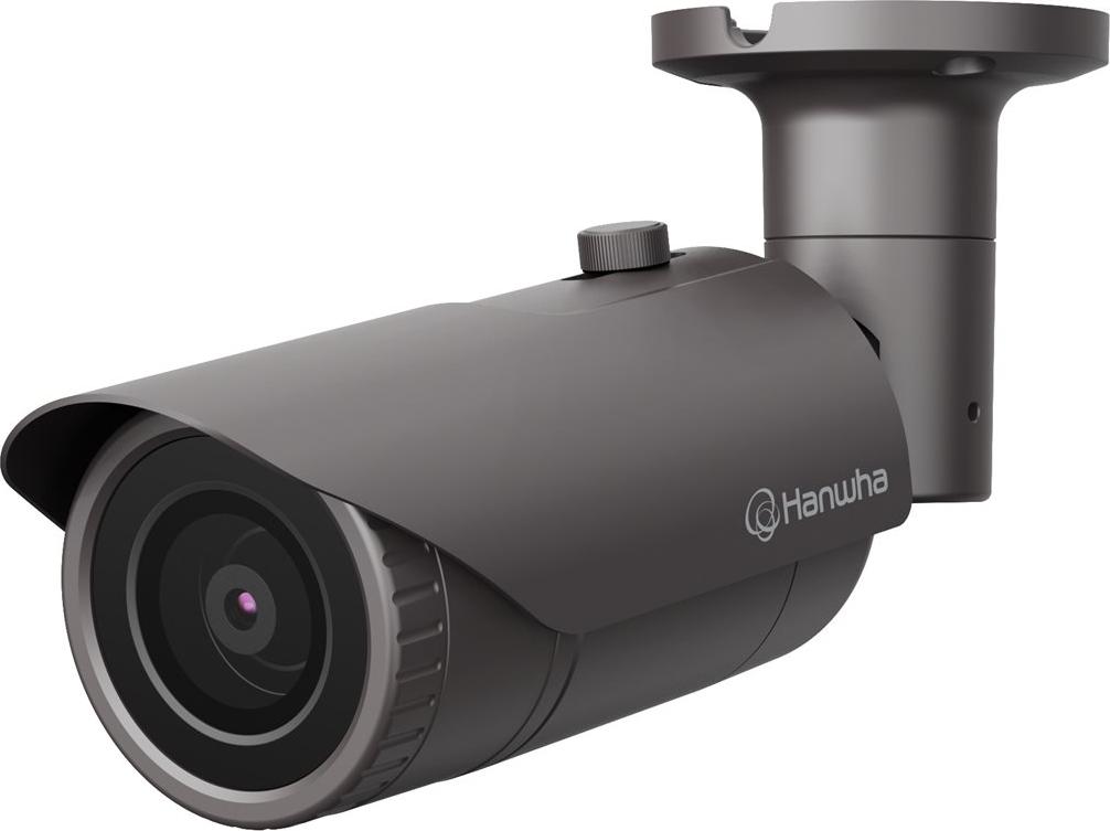 Hanwha QNO-6012R1, IP-Sicherheitskamera, Innen & Außen, Kabelgebunden, Decke / Schreibtisch, Schwarz, Patrone (Form)