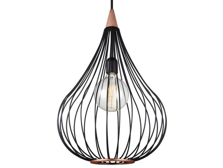 Drops Pendelleuchte Ø38 Black/Dark Wood - Halo Design - Wohnzimmer - Metall