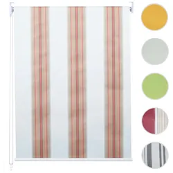 Rollo HWC-D52, Fensterrollo Seitenzugrollo Jalousie, 60x160cm Sonnenschutz Verdunkelung blickdicht ~ weiß/rot/beige