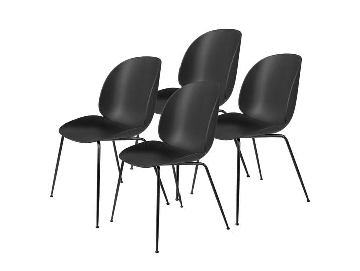 GUBI Beetle Stuhl schwarze Stuhlbeine 4er Pack Black
