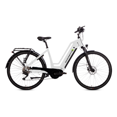 E-Bike SAXONETTE "Deluxe Sport TRAPEZ" Gr. 50, weiß (creamy weiß, schwarz), Elektrofahrräder, 50cm, 28 Zoll (71,12cm), (mit integr. Akku), Elektrofahrrad für Alltag und Einkauf
