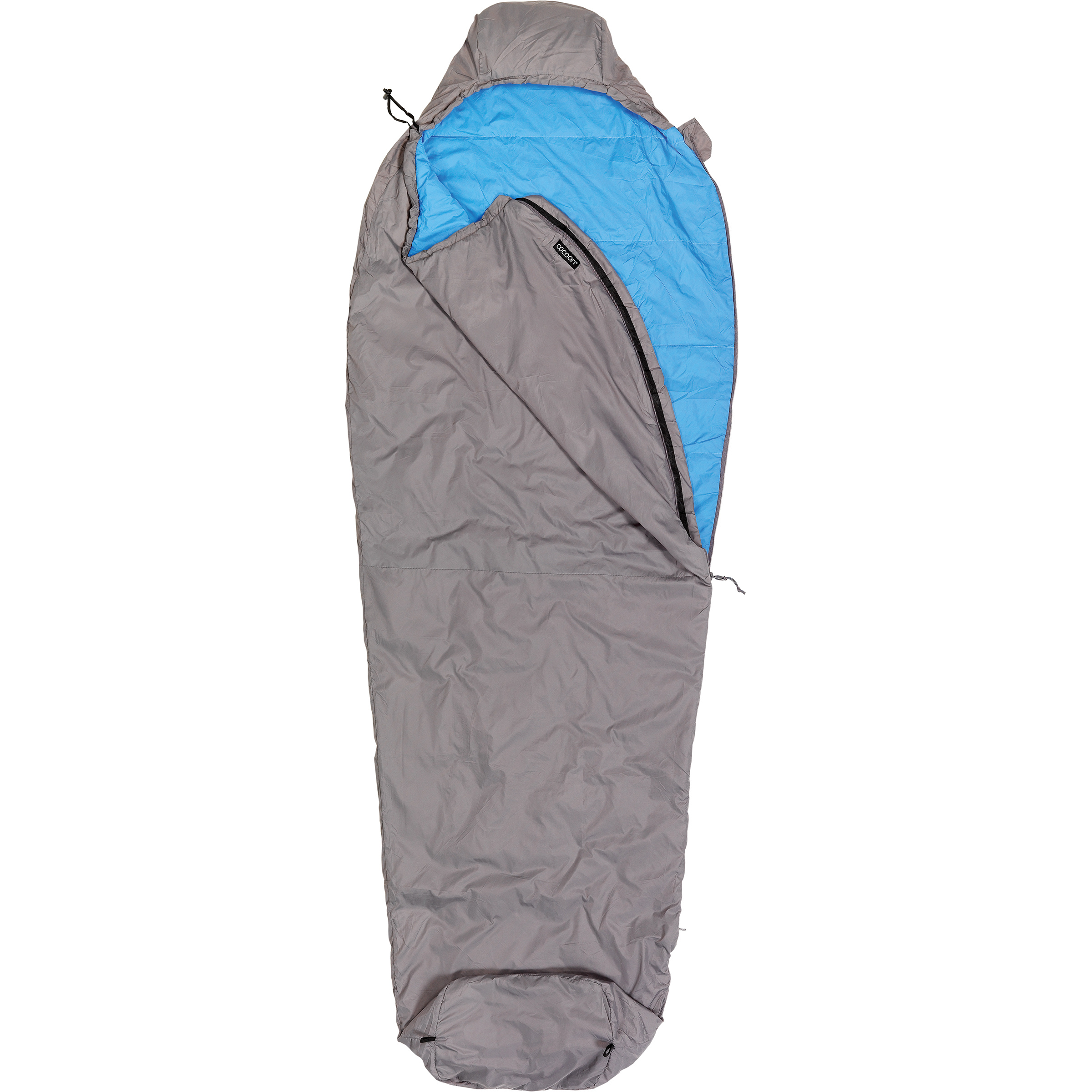 Cocoon Mountain Wanderer Schlafsack Kunstfaserschlafsäcke grau Größe max. 195cm Camping Wasserabweisend