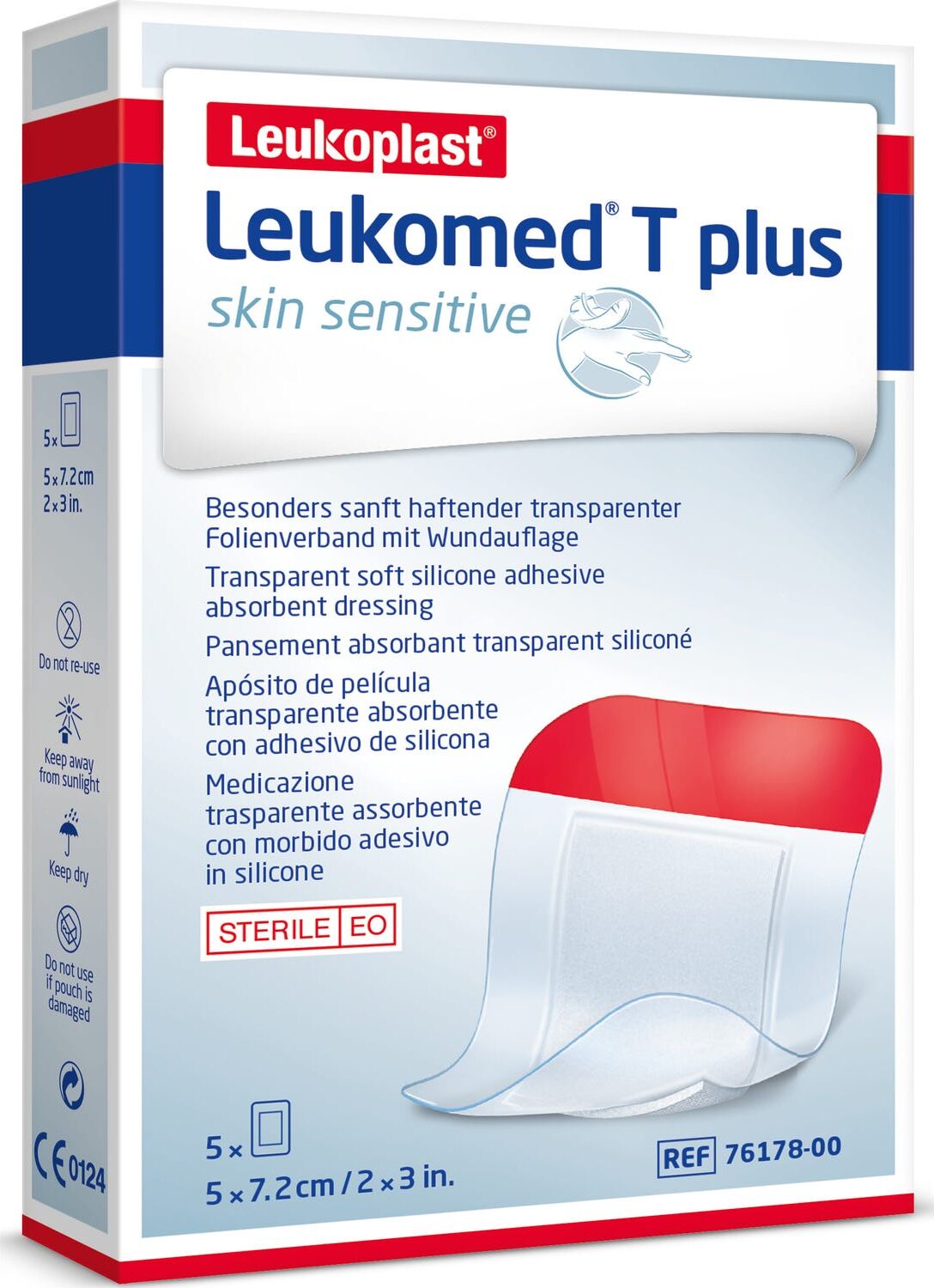 LEUKOMED Bsn Medical T Plus Skin Sensit 5 X7,2 cm 5 ud