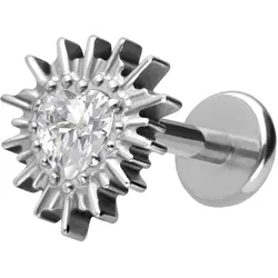 Titan Labret mit Push Fit KRISTALLHERZ + SONNENSTRAHLEN