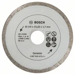 Bosch Diamanttrennscheibe für Fliesen, Durchmesser: 115 mm - 2607019472