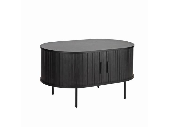 Livetastic Couchtisch, Schwarz, oval, Rundrohr, 60x55x100 cm, Wohnzimmer, Wohnzimmertische, Couchtische