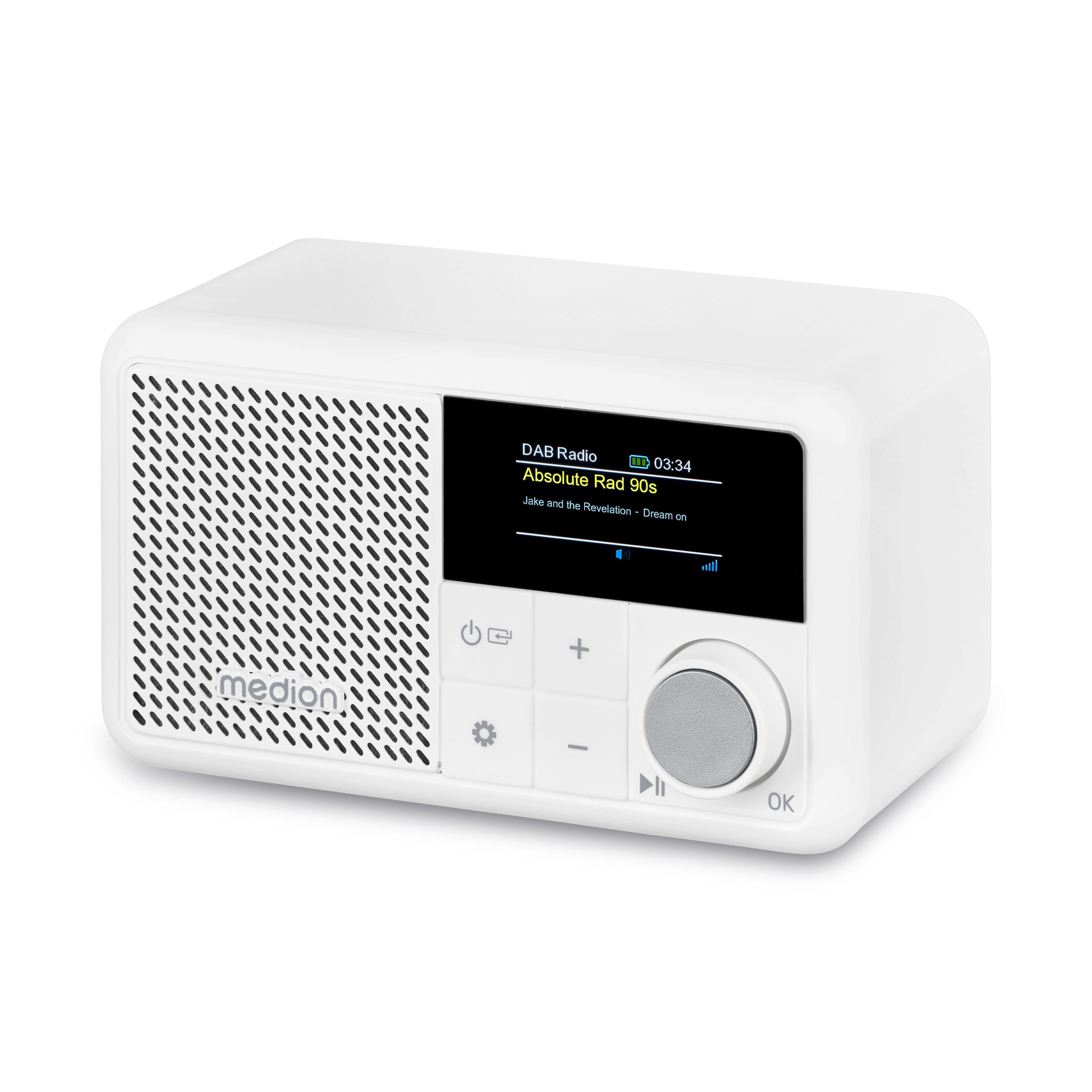 Medion LIFE® S66822 Tragbares DAB+ Radio weiß 50077056