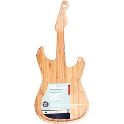 Kikkerland Schneidebrett aus Bambus GUITAR - braun