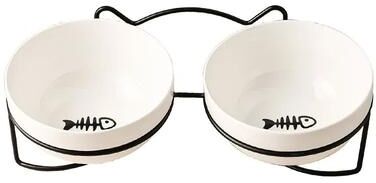 Uplift Picks Raised Ceramic Pet Bowl With Stand For Cat Puppy Food And Water Feeding i
