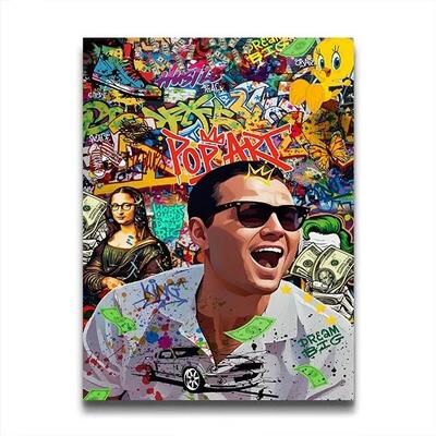 Uplift Picks 80s Gangster Graffiti Wall Art Retro Urban Street Canvas Poster 07 30x40 Cm unframed