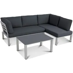 MWH Loungemöbel Set Widoo 3tlg. Aluminium Silber