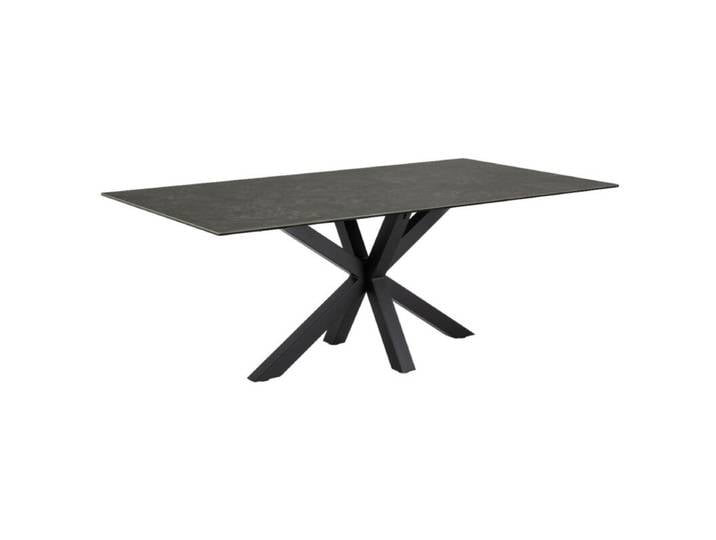 Trendstore Anabel Esstisch Keramik in Marmoroptik - Keramik Marmoroptik schwarz - 200 x 75,5 x 100 Industrial, Modern