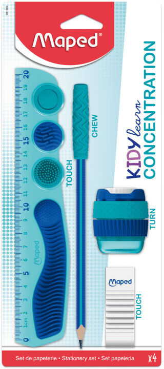 Kit multiproduit Kidy Learn Concentration bleu - Maped