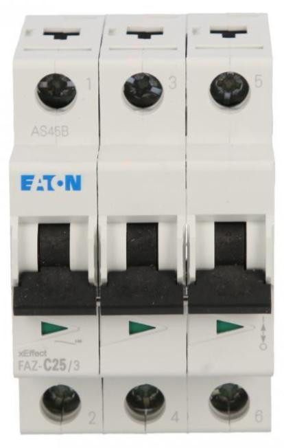 Eaton LS-schakelaar FAZ-C25/3, 25A, 3-polig, C-karakteristiek, 278875