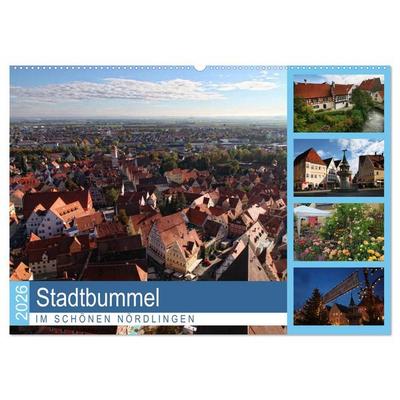 Stadtbummel im schönen Nördlingen (Wandkalender 2026 DIN A2 quer), CALVENDO Monatskalender
