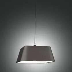 Allegra Kleine Imposante italienische Pendelleuchte mit hochwertigem Stoffschirm von Fabas Luce