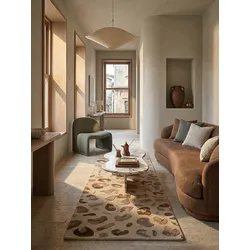 Läufer Wollmischung Natur 80 x 230 cm - SABLE   Kadima Design