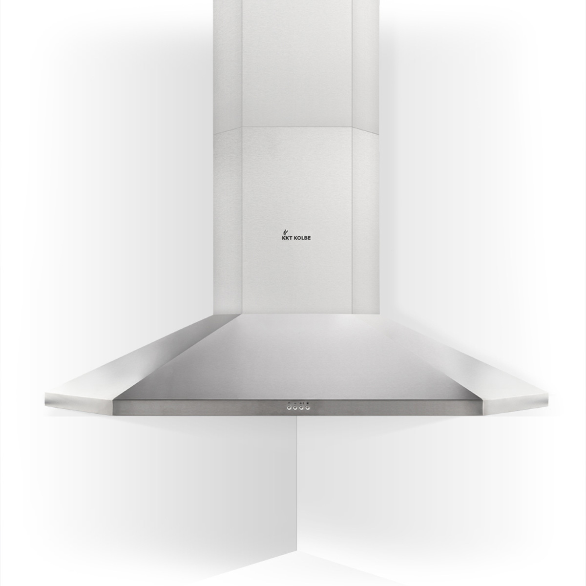 KKT KOLBE Dunstabzugshaube für Ecke Eckhaube 100 cm leise 635cbm/h Wandhaube Wandesse Abluft Umluft Edelstahl Silber Druckknöpfe LED-Beleuchtung ANGOLO106ED