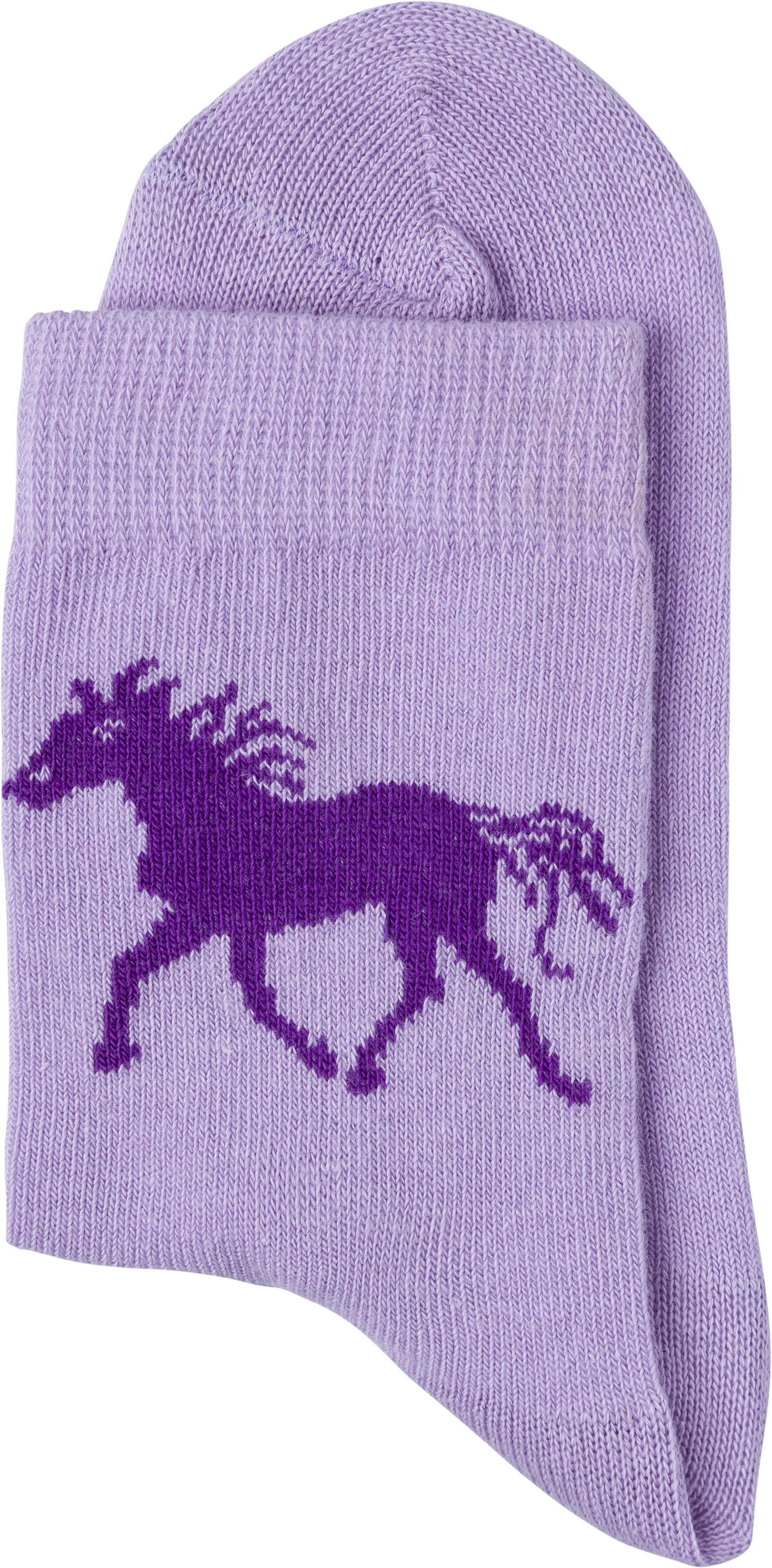 Socken H.I.S "Kindersocken", Mädchen, Gr. 35-38, Sockengröße, bunt (bunt, gemustert), Baumwollmischung, uni und gemustert, elastisch, Socken Socken, mit Pferdemotiven
