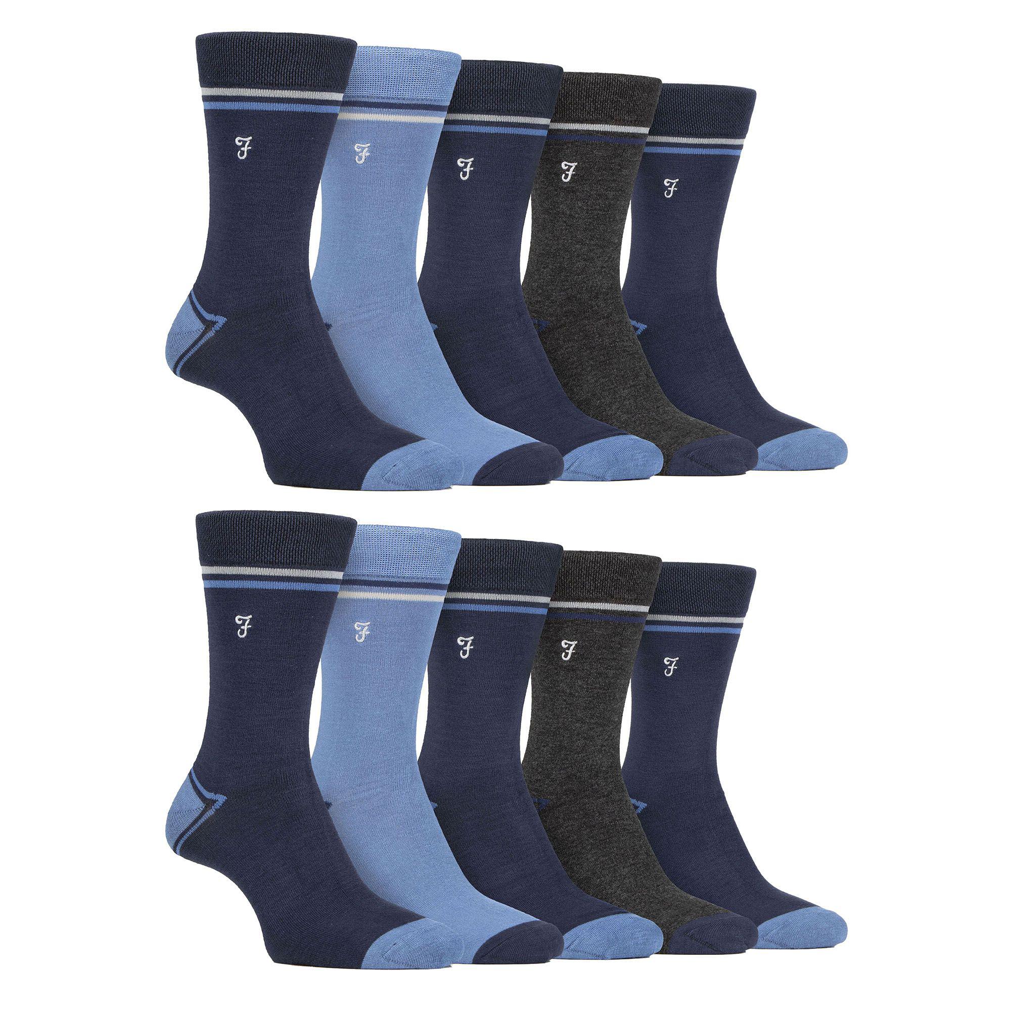 Heren 10 paar multi-pack heldere bamboosokken
