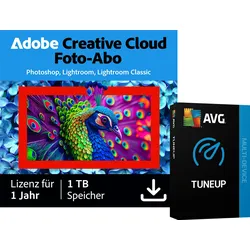 Adobe Creative Cloud Foto-Abo | 1 Jahr | 1TB | PC/Mac inkl. AVG