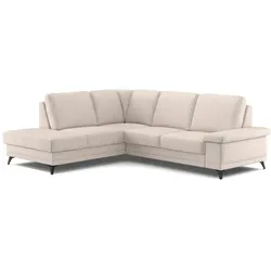 COTTA Ecksofa mit Funktion Boom Stoff Beige