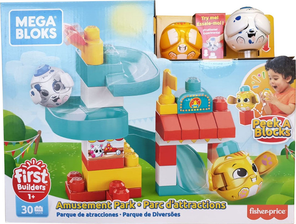 Fisher-Price Mega Bloks Vergnügungspark Kijk-Kijk speelset met 35 onderdelen van Mattel