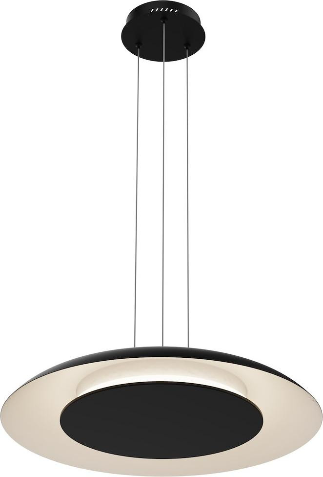 Eko-Light Hanglamp Piattino, zwart, 30W LED, 3000K-4000K-6000K