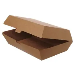 Pack4Food24 200 Bio Snackboxen Food- & Lunchboxen 240x140x75mm (Boden 215x120mm) braun unbedruckt Wellkarton extrastark