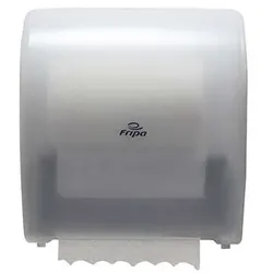 Fripa 1 X Spender für System-Handtuchrollen 33,5 cm x 22 cm x 32 cm weiss halbautomatisch, Abreißstop bei ca. 24 cm