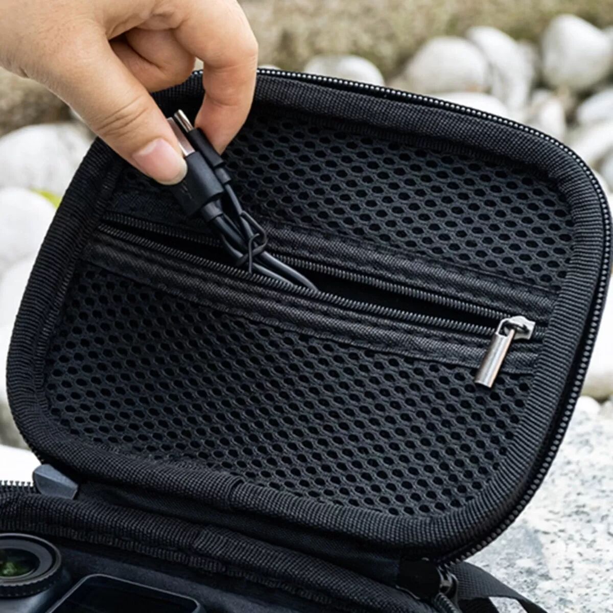 INF Tragetasche kompatibel mit DJI Osmo Nano — maßgeformtes Nylon-Etui, stoßfest und kratzresistent, kompakte Reisetasche