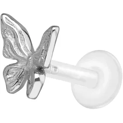 PTFE Labret mit Innengewinde + Titan-Aufsatz SCHMETTERLING
