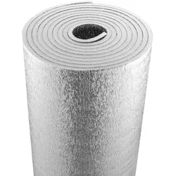 VEVOR Doppelt reflektierende Isolierrolle, Strahlungsbarriere mit Schaumstoffkern, 15,1 mm, 48 Zoll x 25 Fuß, doppelseitiges wärmereflektierendes Schild aus Aluminiumfolie und EPE-Schaum, Wärmedämmrolle für Fenster und Wohnmobildächer