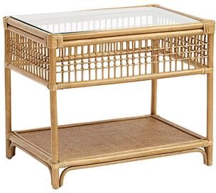 Beverly Rattan Side Table - Natural Honey - Ballard Designs