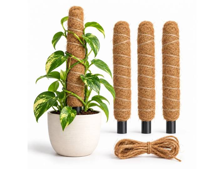 Relaxdays Rankhilfe Kokos 30 cm 4er Set