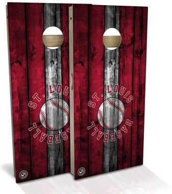 Skip's Garage St. Louis Baseball Outdoor Cornhole Board Set