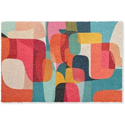 FUSSMATTE Formen - Bunt - Abstrakt - Flugzeuge Sauberlaufmatte 180x120 cm