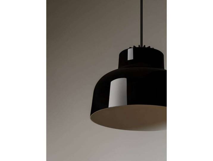 Suspension M64 à intensité variable Glossy Deep Black - Santa & Cole - Salon / séjour - Aluminium