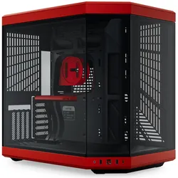 Hyte Y70 (ATX, ITX, mATX, Mini-ATX), PC Gehäuse, Rot, Schwarz