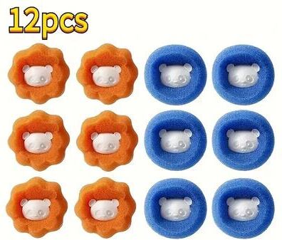 Uplift Treasures Pet Hair Removal Laundry Balls For Washing Machine 12 Pcs (mixed Color)