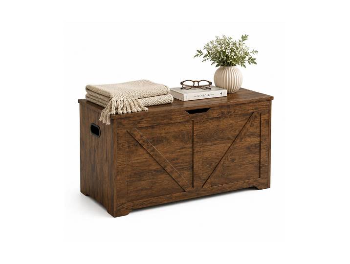 Sitztruhe RELAXDAYS relaxdays Aufbewahrungstruhe 100 x 46 cm , braun, B:100cm H:46cm T:40cm, Faserplatte (100%), Sitzbänke, Sitztruhe