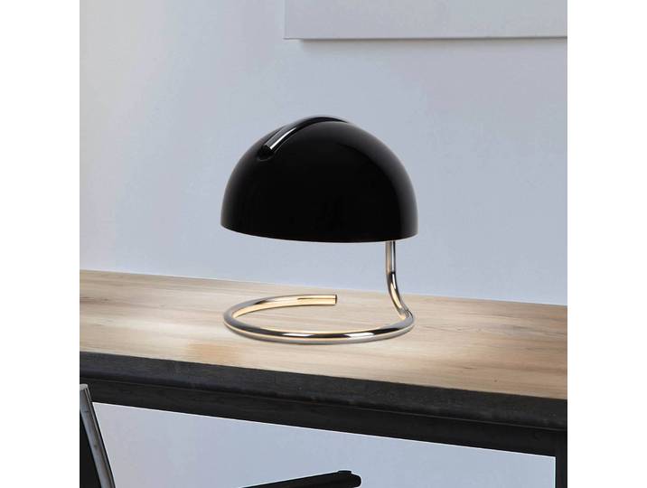 Näve Tischlampe Burano, schwarz, für Wohn- / Esszimmer, Glas, Vintage, Tischlampe