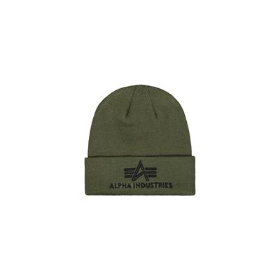 Skimütze ALPHA INDUSTRIES "3D Beanie", Damen, Gr. onesize, grün (dunkelgrün), Obermaterial: 100% Polyacryl, Mützen