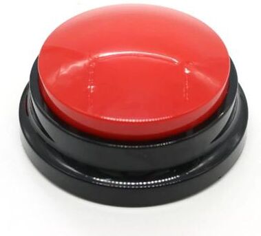 Inspired Living Portable Dog Talking Buttons For Communication And Training, 4 Pack Recordable Pet Buttons red